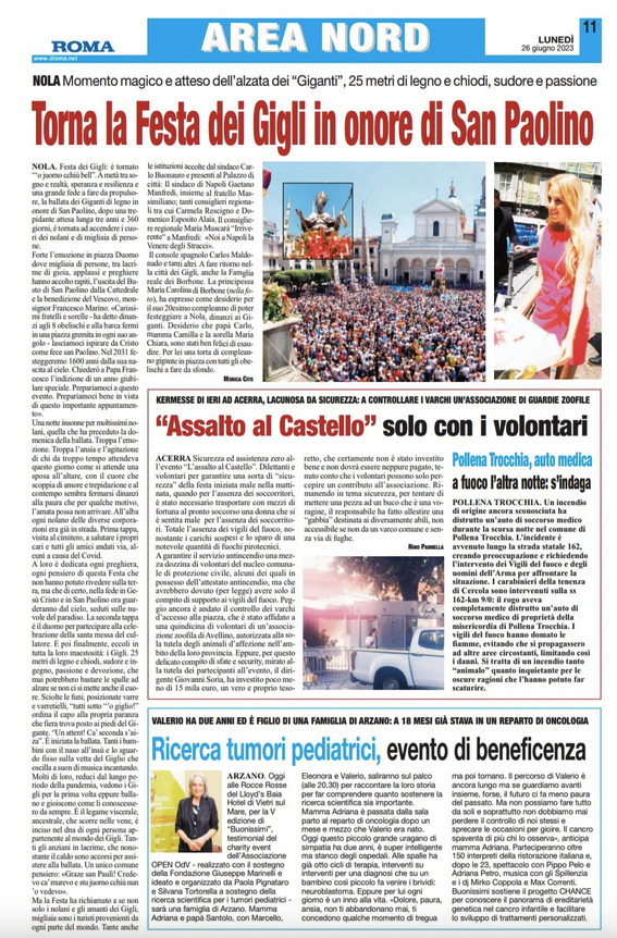 Cette année aussi il y a eu la « Festa dei Gigli » en honneur de Saint Pulin Cette année aussi il y a eu la « Festa dei Gigli » en honneur de Saint Pulin
